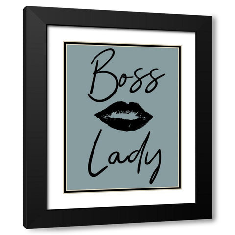 Boss Lady Black Modern Wood Framed Art Print with Double Matting by Phillip, Jamie