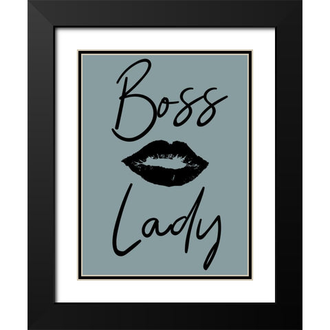 Boss Lady Black Modern Wood Framed Art Print with Double Matting by Phillip, Jamie