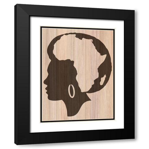 Mother Land Black Modern Wood Framed Art Print with Double Matting by Phillip, Jamie