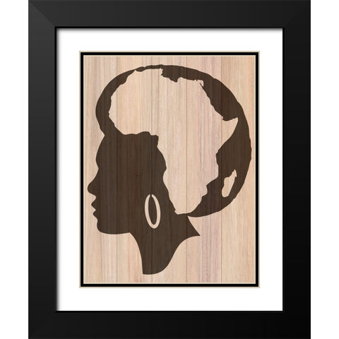 Mother Land Black Modern Wood Framed Art Print with Double Matting by Phillip, Jamie