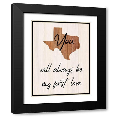 Texas Black Modern Wood Framed Art Print with Double Matting by Phillip, Jamie