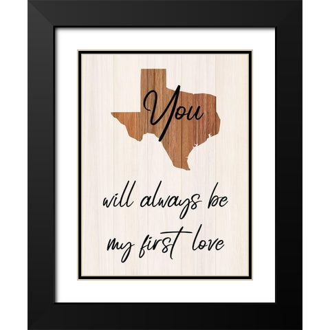 Texas Black Modern Wood Framed Art Print with Double Matting by Phillip, Jamie