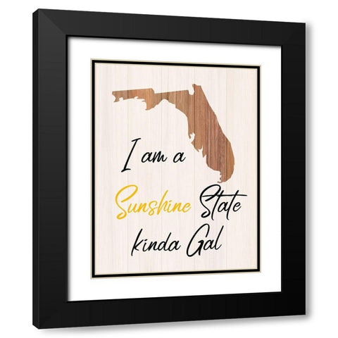 Florida Black Modern Wood Framed Art Print with Double Matting by Phillip, Jamie