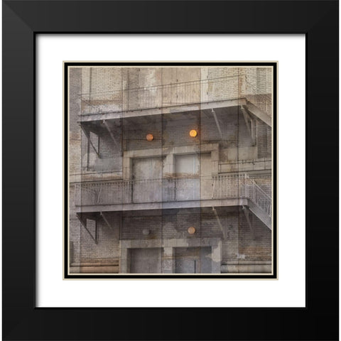 Structure Black Modern Wood Framed Art Print with Double Matting by Phillip, Jamie