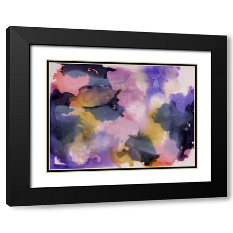 Pansies Black Modern Wood Framed Art Print with Double Matting by Urban Road