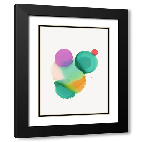 Iris Black Modern Wood Framed Art Print with Double Matting by Urban Road