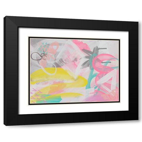 Lunch with the Girls Black Modern Wood Framed Art Print with Double Matting by Urban Road