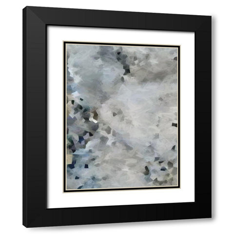Silver Moon Black Modern Wood Framed Art Print with Double Matting by Urban Road