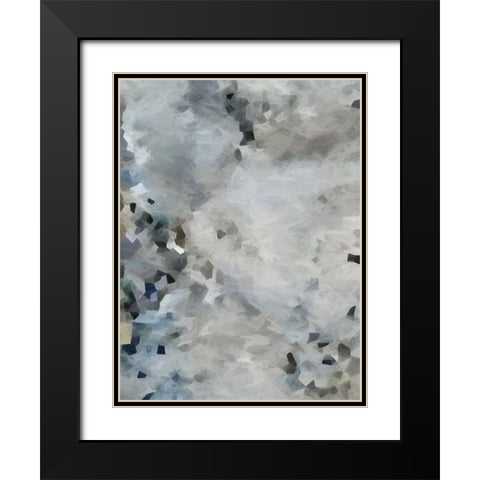 Silver Moon Black Modern Wood Framed Art Print with Double Matting by Urban Road