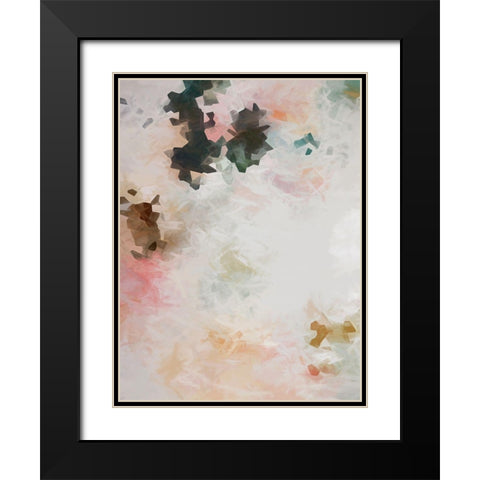 Lace and Roses Black Modern Wood Framed Art Print with Double Matting by Urban Road