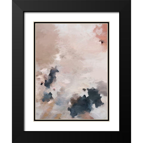 Hush Black Modern Wood Framed Art Print with Double Matting by Urban Road