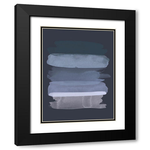 Black Satin Black Modern Wood Framed Art Print with Double Matting by Urban Road