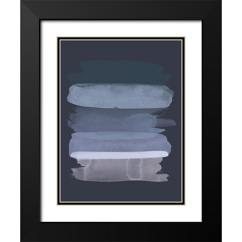 Black Satin Black Modern Wood Framed Art Print with Double Matting by Urban Road