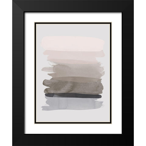 Earthen Black Modern Wood Framed Art Print with Double Matting by Urban Road