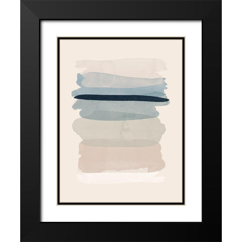 Lines in the Sand Black Modern Wood Framed Art Print with Double Matting by Urban Road