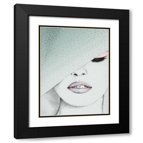 Urbane-Mint Black Modern Wood Framed Art Print with Double Matting by Urban Road