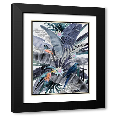 Paradise Dusk Black Modern Wood Framed Art Print with Double Matting by Urban Road