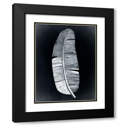 Verdure II Midnight Black Modern Wood Framed Art Print with Double Matting by Urban Road