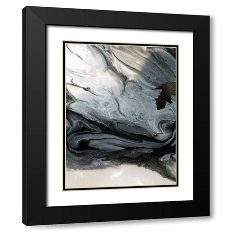 Vesuvius Black Modern Wood Framed Art Print with Double Matting by Urban Road