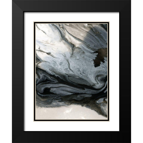 Vesuvius Black Modern Wood Framed Art Print with Double Matting by Urban Road