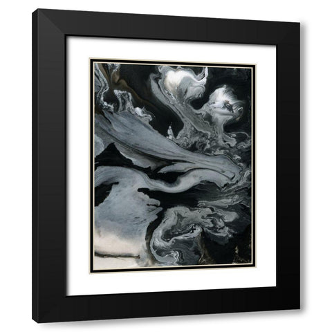 Villarrica Black Modern Wood Framed Art Print with Double Matting by Urban Road