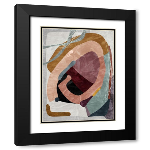 Concentric I  Black Modern Wood Framed Art Print with Double Matting by Urban Road