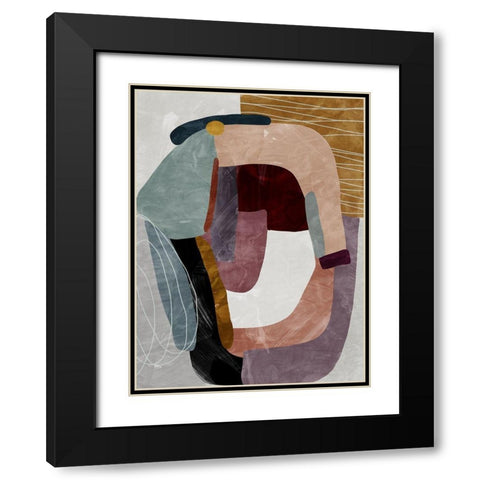 Concentric II  Black Modern Wood Framed Art Print with Double Matting by Urban Road