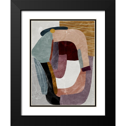 Concentric II  Black Modern Wood Framed Art Print with Double Matting by Urban Road