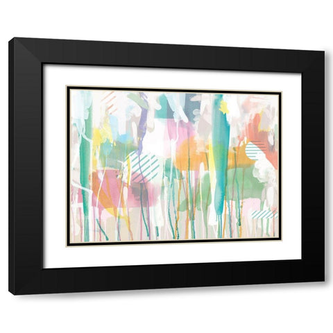 Spring Rain Black Modern Wood Framed Art Print with Double Matting by Urban Road