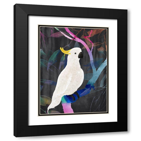 Rainbow Cockatoo Black Modern Wood Framed Art Print with Double Matting by Urban Road