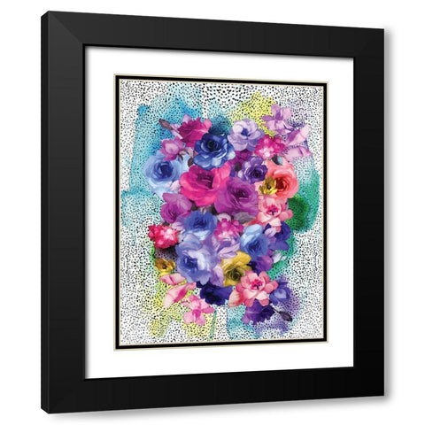 Bouquet Black Modern Wood Framed Art Print with Double Matting by Urban Road