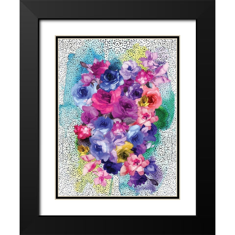 Bouquet Black Modern Wood Framed Art Print with Double Matting by Urban Road