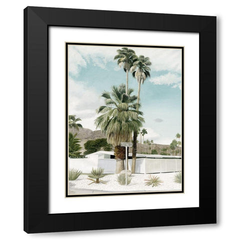 Topaz St Black Modern Wood Framed Art Print with Double Matting by Urban Road