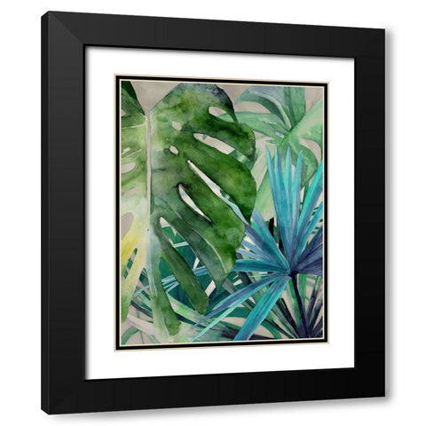 Palm Canyon Black Modern Wood Framed Art Print with Double Matting by Urban Road