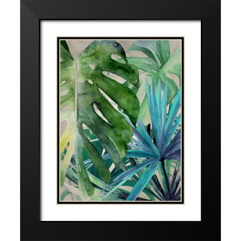 Palm Canyon Black Modern Wood Framed Art Print with Double Matting by Urban Road