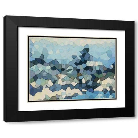 Peaks Black Modern Wood Framed Art Print with Double Matting by Urban Road