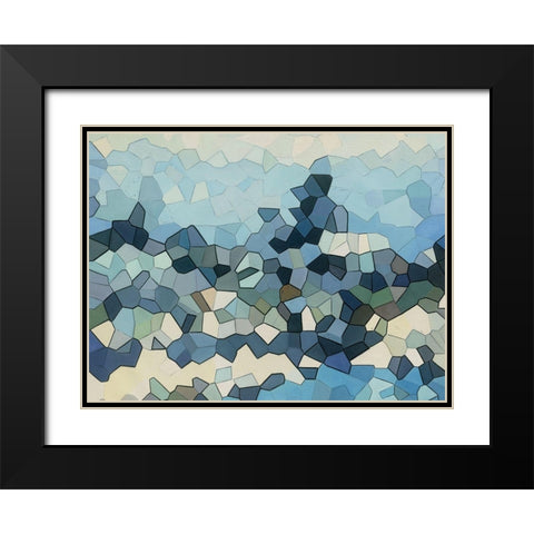 Peaks Black Modern Wood Framed Art Print with Double Matting by Urban Road