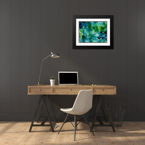 Blue Lagoon Black Modern Wood Framed Art Print with Double Matting by Urban Road