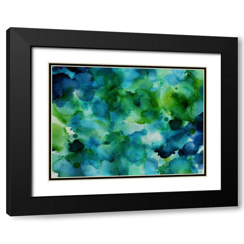 Blue Lagoon Black Modern Wood Framed Art Print with Double Matting by Urban Road