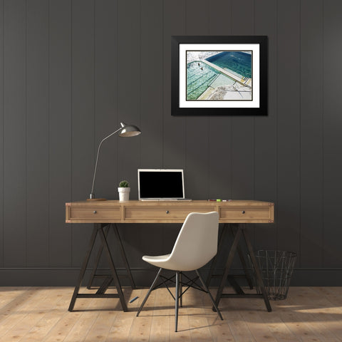 Bondi Black Modern Wood Framed Art Print with Double Matting by Urban Road