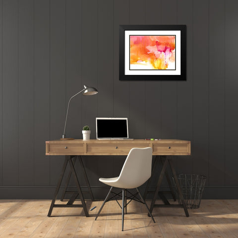 Sunset Black Modern Wood Framed Art Print with Double Matting by Urban Road