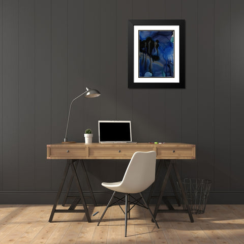 Black Beauty Black Modern Wood Framed Art Print with Double Matting by Urban Road