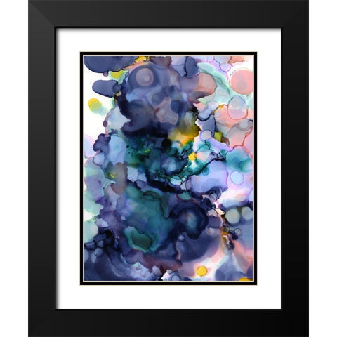 Raindrops 1 Black Modern Wood Framed Art Print with Double Matting by Urban Road