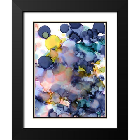 Raindrops 2 Black Modern Wood Framed Art Print with Double Matting by Urban Road