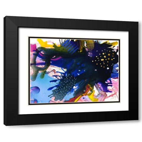 Tempest Black Modern Wood Framed Art Print with Double Matting by Urban Road