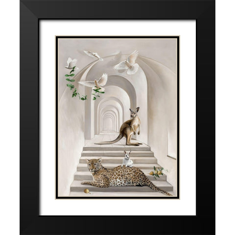 Menagerie Art Print Black Modern Wood Framed Art Print with Double Matting by Urban Road