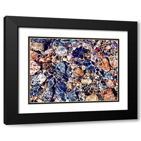 Tide Pools Art Print Black Modern Wood Framed Art Print with Double Matting by Urban Road