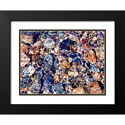 Tide Pools Art Print Black Modern Wood Framed Art Print with Double Matting by Urban Road