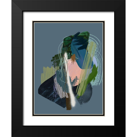 Stitch Art Print Black Modern Wood Framed Art Print with Double Matting by Urban Road