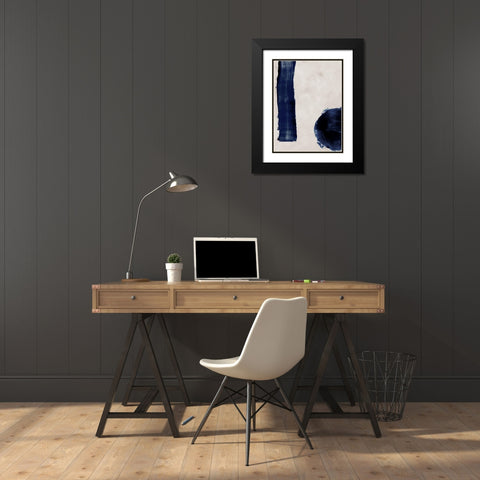Broad Strokes II Black Modern Wood Framed Art Print with Double Matting by Urban Road